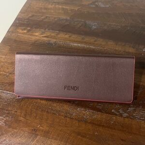Fendi Chocolate Brown sleek sunglasses case ONLY